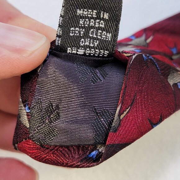 The Nature Conservancy Angelfish Mens Silk Dress Tie Red Fishing Beach 59X4 - Picture 6 of 8